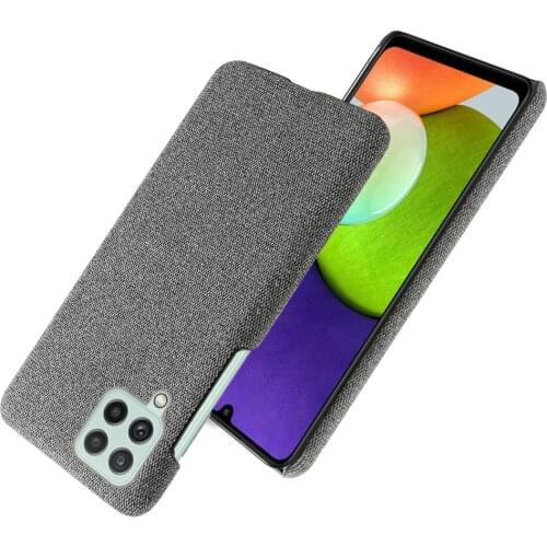 Luxury Cloth Business Case For Samsung Galaxy A22 A02 A02s A11 A12 Funda Slim Hard PC Cover For Samsung M02 M02s A 22 Capa Shell