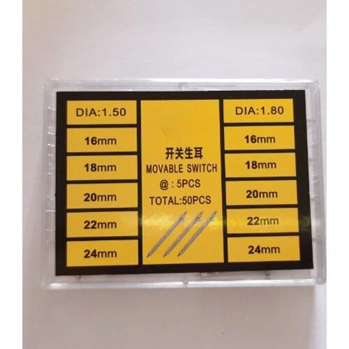 50pcs 1.5mm 1.8mm Diameter Watch Pin Pepair Tools & Kits Quick Release Watch Strap Spring Bars Pins 16MM 18MM 20MM 22MM 24MM
