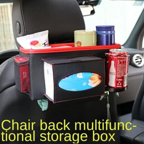 Car Chair Back Shopping Bags Multifunctional Car Seat Back Tissue Box Hanging Bag Car Storage Box Car Organizer