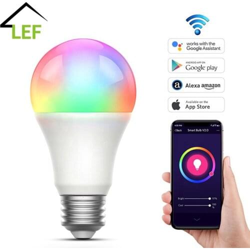 Smart LED Light Bulb 12W 15W E27 WiFi Multicolor Light Bulb Work with Alexa Echo Google Home RGB Changing Bulb Smart Life APP