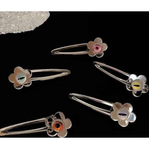 Goth Injured Eye Opening Hairpin for Women Resin Handmade Fashion Vintage Charms Y2K Hair Pins Jewelry Friendship Gift New Party