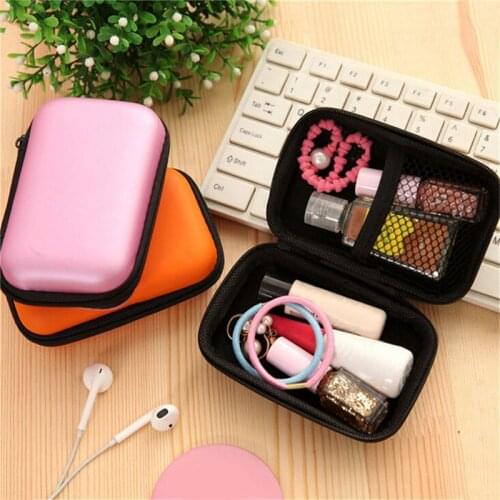 1pc 2 Type EVA Earphone Wire Organizer Box Coin Purse Headphone USB Cable Protective Case Storage Box Wallet Pouch Bag Container