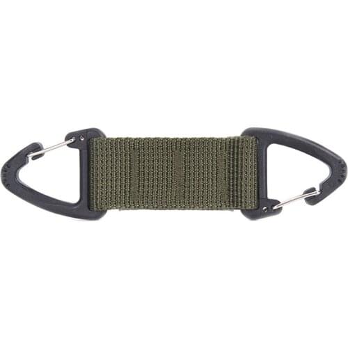 1Pc Outdoor Webbing Belt Clip Climbing Carabiner Buckle Tactical Backpack Bag Hook