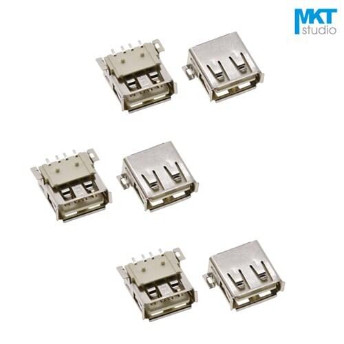 10Pcs Free Shipping Sample A Type SMD 4 Pins 4P USB Female USB Socket Connector Jack Plug