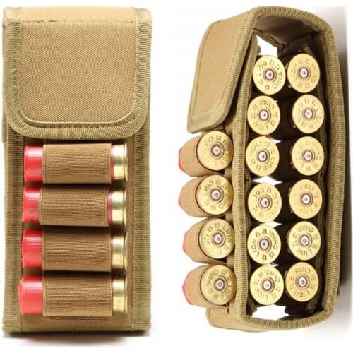 14 Round Tactical Shell Holder Ammo Bag Military Molle Waist Bag Hunting Accessories 12G Shooting Gun Cartridges Bullet Pouch