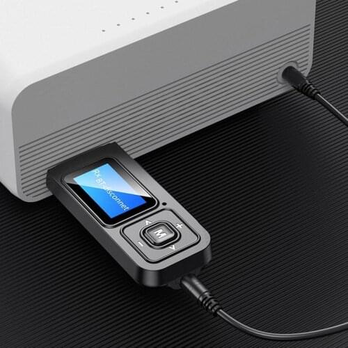 3in1 T12 USB Bluetooth 5.0 Audio Transmitter Receiver with LCD Mic for PC