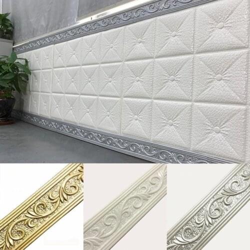 3d Stereo Self-adhesive Waterproof Skirting Line Waist Line Stickers Home Decoration Ceiling Corner Line Edge Banding