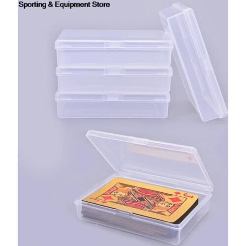 4pcs 10*7cm Transparent plastic boxes playing cards container PP storage case packing poker game card box for Board games