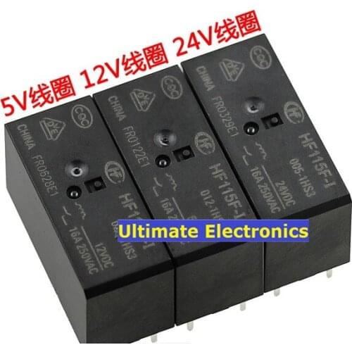 5PCS HF- JQX-115F-I- 005 012 024-1HS3(555) JQX-115F-I-005-1HS3 JQX-115F-I-012-1HS3 JQX-115F-I-024-1HS3 6FEET 16A