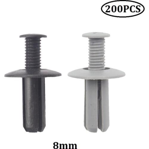8mm Hole Long Extended Universal Automotive Bumper Fender Plastic Fastener Rivet Clip Screw Expansion Buckle For All Cars