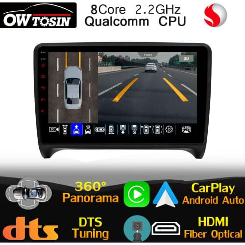 Qualcomm CPU Android Car Multimedia Player For Audi TT MK2 2006-2014 360 Camera Optical HDMI DTS DSP Radio GPS 4G LTE Head Unit