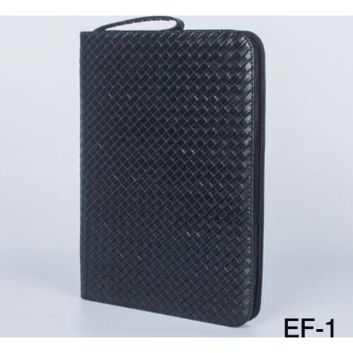 Large Capacity Fountain Pen Case PU Leather Black Color 48 Slots pen pouch bag