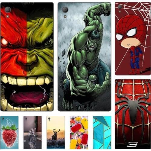 Case For Sony Xperia XA1 Z6 G3121 G3123 G3125 G3112 G3116 5.0" Phone Cover Cartoon Fundas Super Hero Coque Bumber Cat Shell