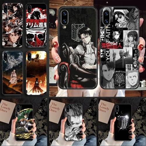 Anime attack on Titan Phone case For Huawei Honor 6 7 8 9 10 10i 20 A C X Lite Pro Play black trend waterproof fashion prime 3D