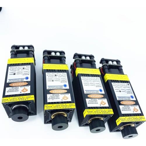 CNC laser head 2.5W 3.5W 5.5W 7W blue laser module black high efficiency light transmittance DIY with TTL PWM free shipping