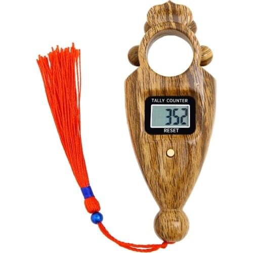 M89B Tassel Digital Beads Counter Portable Handheld Finger Game Toy Manual Reset Decompression Relaxation Tool Meditation