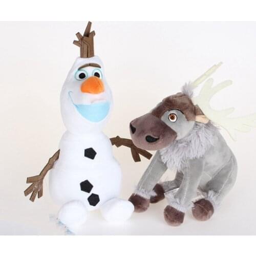 Disney 20cm Olaf Sven Plush Toys Kawaii Frozen Olaf & Sven Reindeer Plush Stuffed Animals Doll Toy Children Kids Birthday Gifts