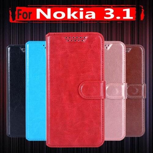 Hot Sale ! For Nokia 3.1 TA-1063 TA-1057 Case Luxury Flip Leather Back Cover Phone Accessories Bags Skin Coque For Nokia 3.1 Bag