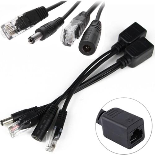POE Adapter cable, Tape screened POE switch Cable, POE Splitter Injector Power supply 12-48v synthesizer separator com IP Camera