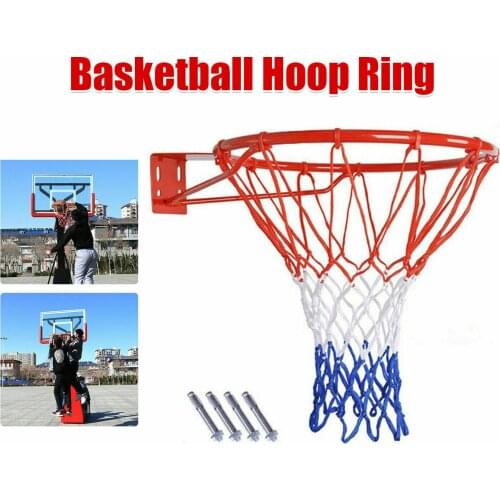 Basketball Ring Hoop Net Wall Mounted Outdoor Hanging Basket Set For Kids Wall Mounted Basketball Rim Net Indoor Outdoor Sport
