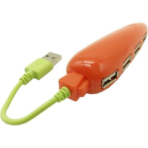 USB 2.0 hub (4 ports) distributor splitter 480mb/s carrot personal computer laptop