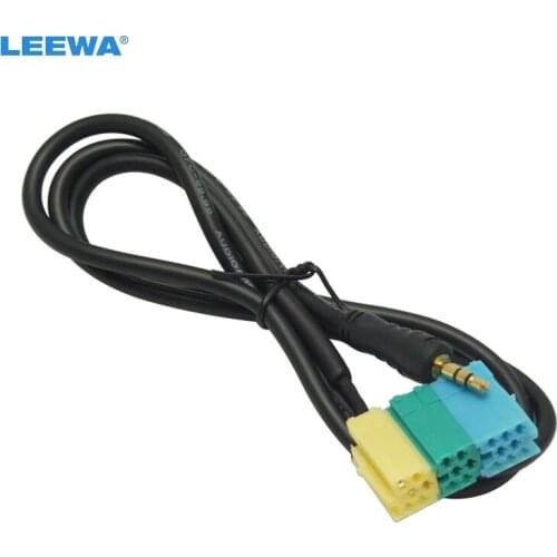 LEEWA Car Audio Radio 3.5mm AUX-IN Adapter Cable For Volkswagen Bora Golf 6 Video Convert Cable Plug #5671