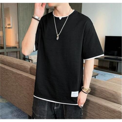 2021 New Summer Men T -Shirt Short Sleeve O-Neck Streetwear Tshirt