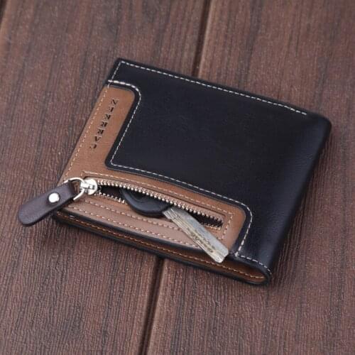 Mens Short Folding Retro Wallet Large Capacity Multifunctional Small Wallet Zipper Coin Bag Unique Purse Designer Wallet