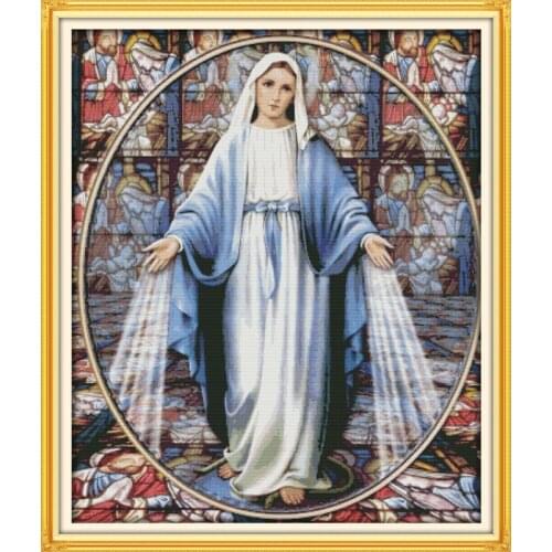 Virgin Mary (6) cross stitch kit religion people 14ct 11ct 9ct print cotton thread embroidery DIY handmade needlework decor