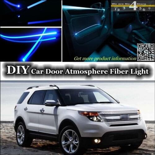 For Ford Explorer interior Ambient Light Tuning Atmosphere Fiber Optic Band Lights Inside Door Panel illumination Not EL light