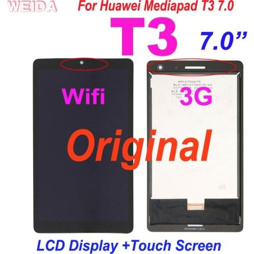 7.0” Original LCD For Huawei Mediapad T3 7.0 3g or wifi BG2-W09 BG2-U01 BG2-U03 LCD Display Touch Screen Digitizer Assembly