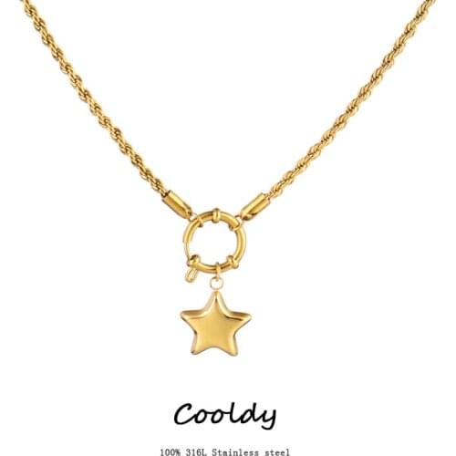 Stainless Steel Necklace For Women Lock Pendant Jewelry For Women Punk Choker Padlock Hollow Heart Pendant Necklace Jewelry