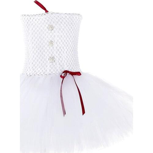 Snowman Olaf Girls Tutu Dress White Tulle Fairy Dress Children Baptism Party Dress for Kids Girls Christmas Halloween Costume