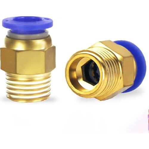 PC Air Pneumatic 12mm 10mm 8mm 6mm 4mm Hose Tube 1/4"BSP 1/2" 1/8" 3/8" Male Thread Air Pipe Connector Quick Coupling Brass Fit