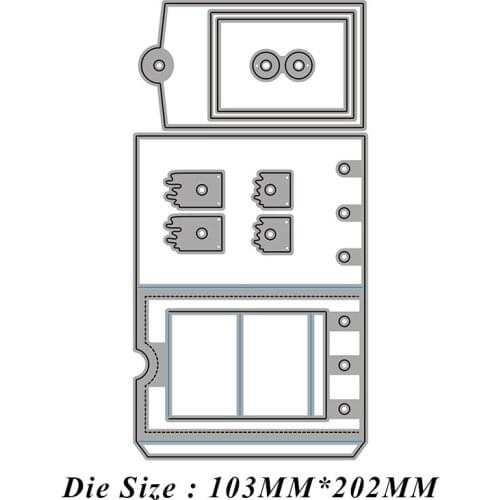 Greeting Card Box Pull Card Metal Cutting Dies Scrapbook Paper Craft Knife Mould Stencils 2021 New Making Die Cuts