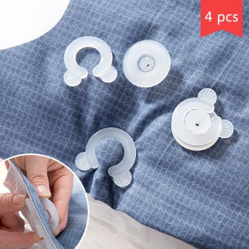 4/8 Pcs Comfoter Grippers Quilt Clip Clothes Pegs Durable Portable Blankets Sheet Clips Clamp Bed Duvet Fastener Home Holder