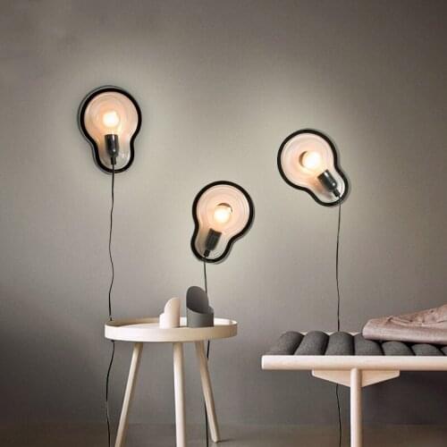 Modern E27 Bulb Wall Lamp Industrial Loft Pvc Rustic Scone Wall Light Black For Balcony Corridor Home Decoration Wall Lamp WA049