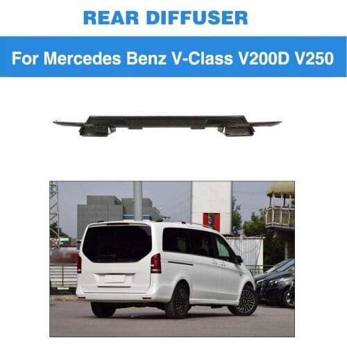 W447 Dry Carbon Fiber Rear Bumper Lip Diffuser for Mercedes-Benz V Class V200D V250D W447 Rear Bumper Lip Diffuser Spoiler 16-18