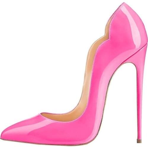 Moraima Snc Woman High Heels Pumps Rose Pink High Heels 12CM Women Shoes Thin Heels Wedding Shoes Pumps Black Nude Yellow