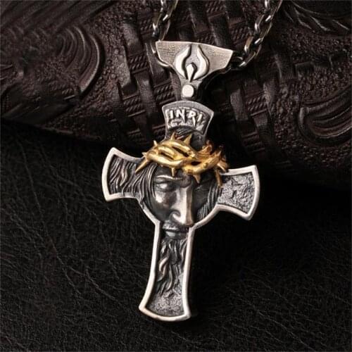 Collares de moda 2020 Crown of Thorns cross necklace women men accessories for women necklaces jewelry men jewelry dainty