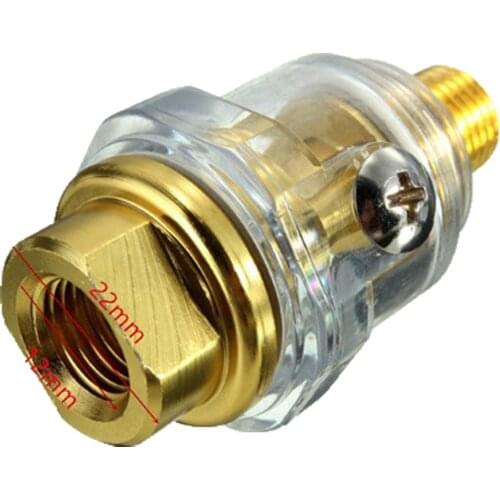 1/4'' NPT Line Brass Compressor Mini In-Line Oiler Air Lubricator Tools