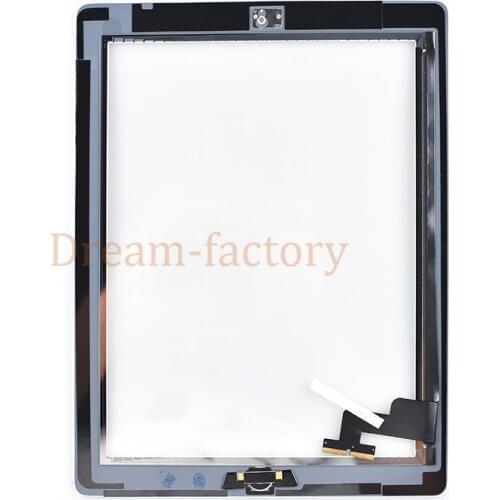 10PCS Touch Panel Screen Digitizer with Button Camera Holder Adhesive Tape for iPad 2 3 4