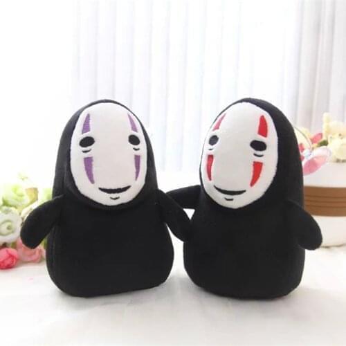 2pcs/lot Miyazaki Hayao Spirited Away Faceless Man No Face Plush Toy Doll No Face Ghost Plush Stuffed Toys for Kids Gifts