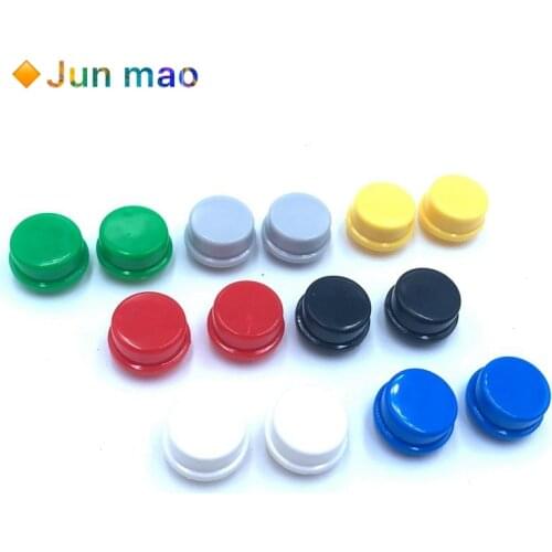 20PCS/LOT Round Tactile Button Caps For 12*12*7.3 mm Tact Switches 5 Colors Switch Cap 12x12x7.3 mm A24 Switch Button Cap