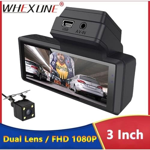 WHEXUNE Car DVR Dash Camera Rear View Video Recorder 3" 1080P HD WDR Loop Recording G-Sensor Night Vision 170 Wide Angle DashCam