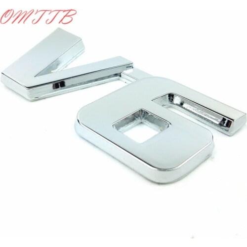 3D Chrome V6 Emblem Badge Decal Trunk Auto Motor car Sticker for focus ST Fiesta Kuga Ranger Galaxy Fusion Car Styling