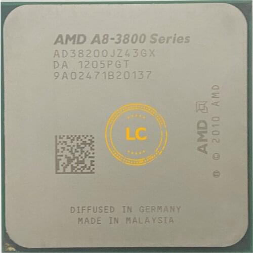 AMD A8-Series A8-3820 2.8 A8 3820 GHz Quad-Core CPU Processor AD3820OJZ43GX Socket FM1
