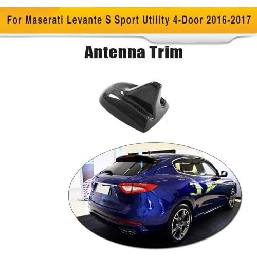 Carbon Fiber Car Roof Shark Fin Decoration Antenna Exterior Trim for Maserati Levante S Sport Utility 4 Door 2016 2017