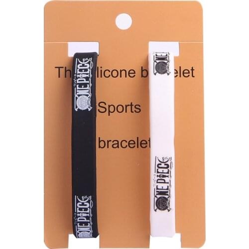 Action 2 Pieces/Pack Silicone Wristbands Toys Japan Anime My Hero Academia Deku PVC Sport Bracelet Toys One Piece Luffy Bracelet