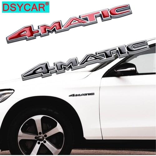 DSYCAR 1Pcs Metal 4MATIC Car Side/Rear/Front Decorations Badge Emblem 3D Self-Adhesive Nameplate Sticker for Car